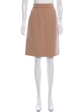 Dolce & Gabbana Neutral Camel A-Line Skirt